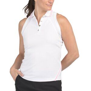 INPHORM White/purple Upf 30 Lilian Polo Tank